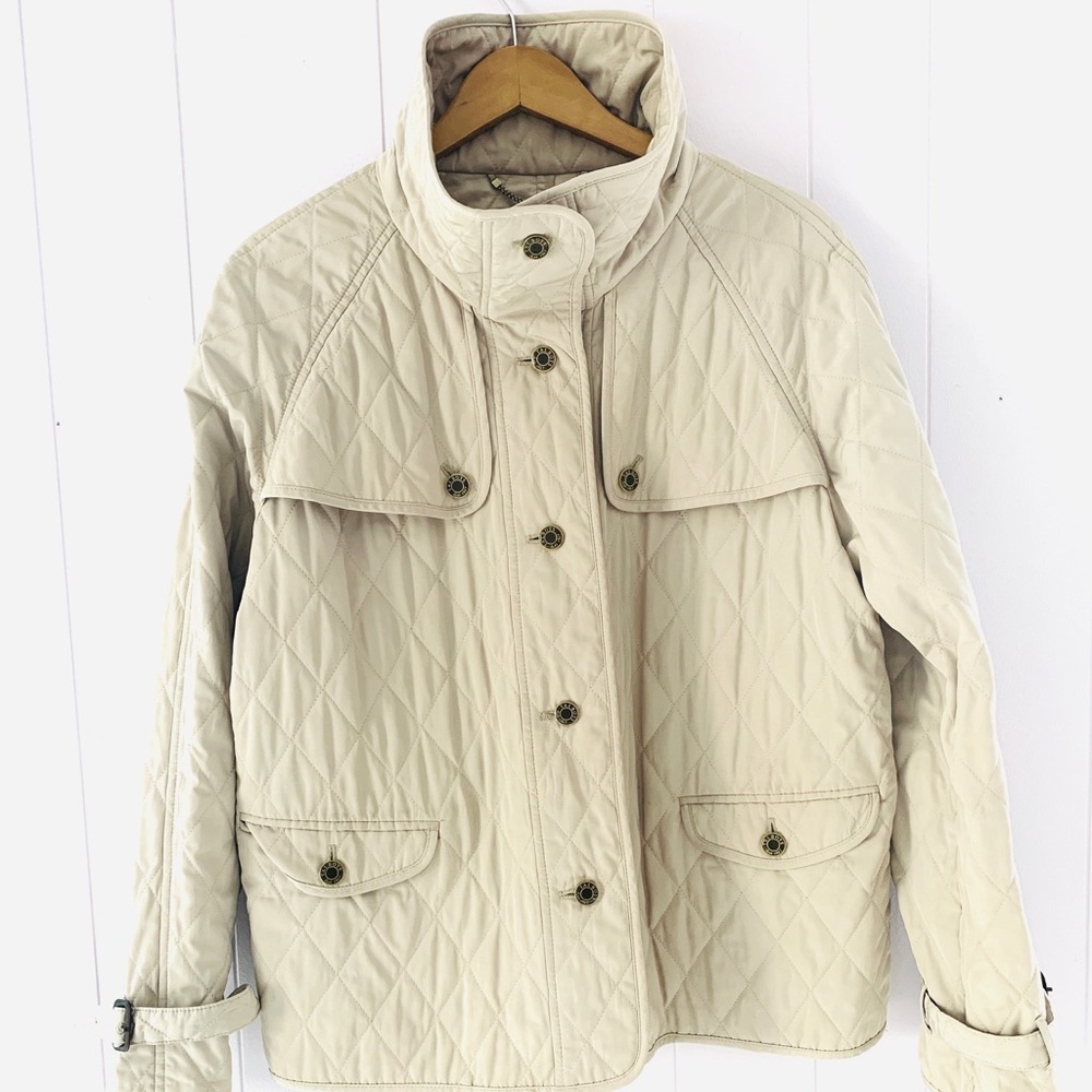 Talbots Women’s  Lightweight Cream Quilted Jacket